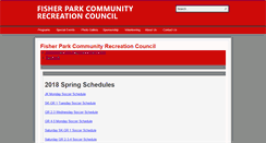 Desktop Screenshot of fisherparkrecreation.ca